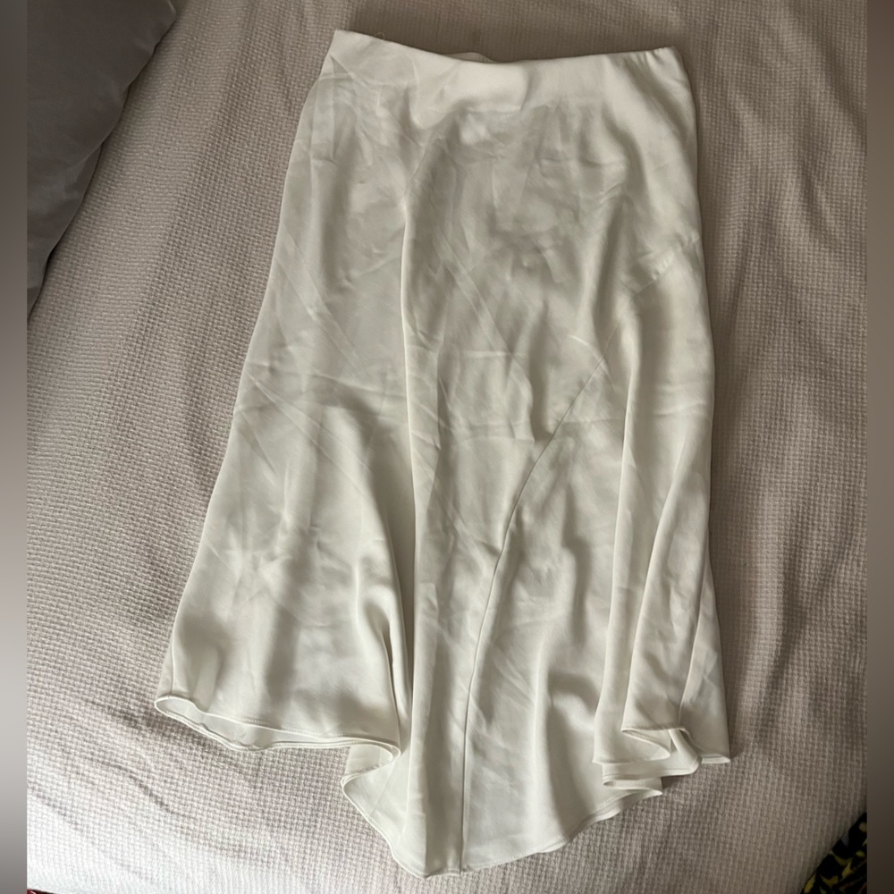 long white silk skirt from a new day. classic style.